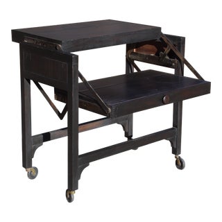 Vintage English Art Deco Besway Metamorphic Tea Trolley Table Drink Cart For Sale