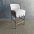 Kate Slip Covered Counter Stool -Ticking 100% Linen With Raw Brass Foot Rail For Sale - Image 4 of 11