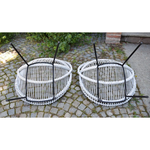 Set of Chairs in Manao Cane and Rattan, Italy, 1950s For Sale - Image 4 of 5