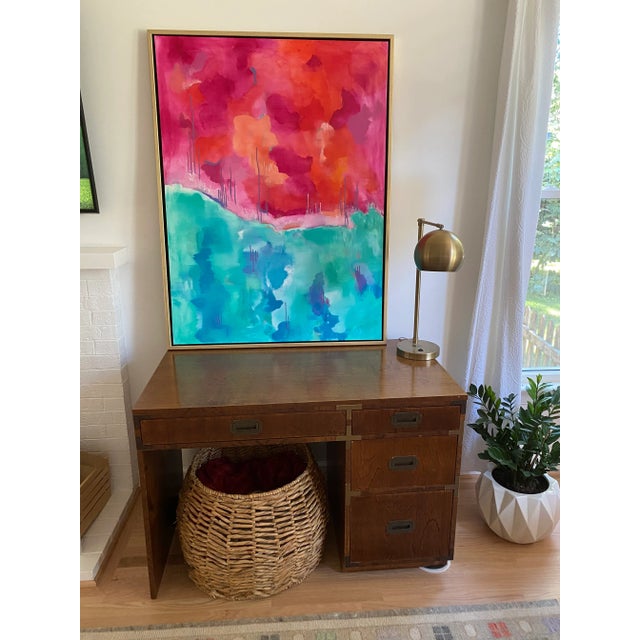 “Sand in the Hourglass” Contemporary Abstract Painting by Jennifer Hopkins-Wilcox, Framed For Sale - Image 9 of 12