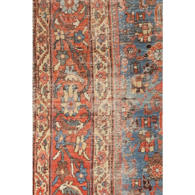 Early 20th Century Oversize Blue Grey Persian Mahal Rug - 13'4" x 20'4" For Sale - Image 4 of 12