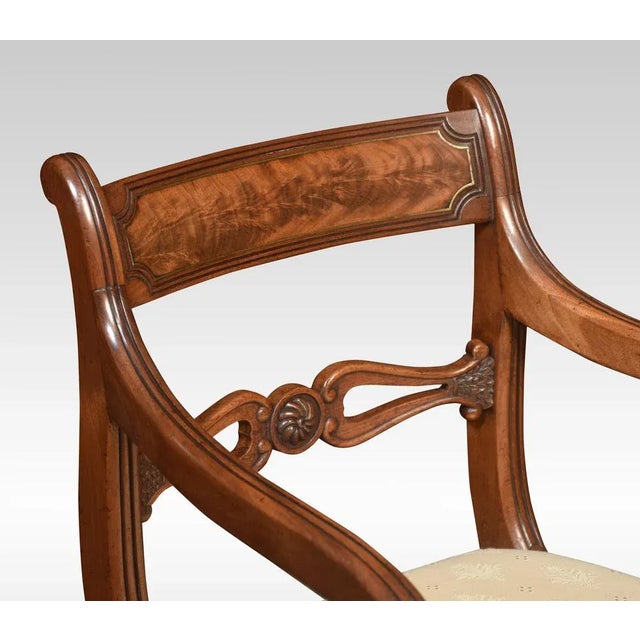 Set of Regency Mahogany Carver Armchairs For Sale - Image 6 of 7
