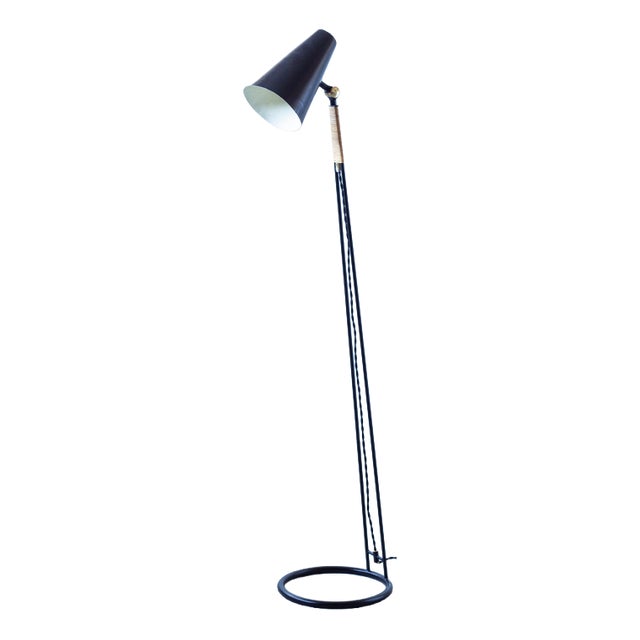 Floor Lamp by Eje Ahlgren for Luco, Sweden, 1950s For Sale