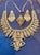Gemstone 54Gm 22 Karat Gold Necklace, Earring & Ring Suite Bridal Princess Necklace Suite For Sale - Image 7 of 8