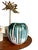 Ceramic Signed 1960s Mid Century Blue and White Ceramic Vase / Modernist Art Studio Pottery Drip Glaze For Sale - Image 7 of 10