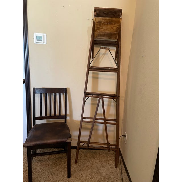 Vintage Wooden Ladder For Sale - Image 11 of 12