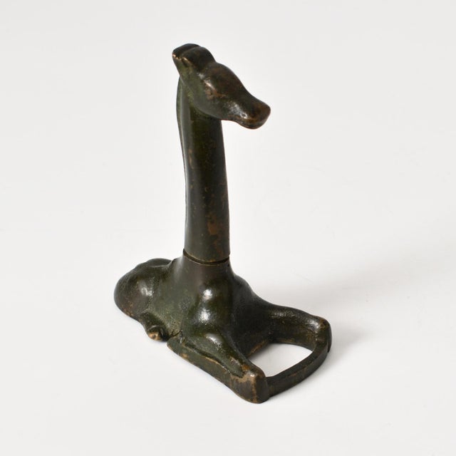Art Deco Danish Bronze Giraffe Corkscrew by Kai Stage, 1930s For Sale - Image 9 of 14