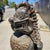 Early 20th Century Monumental Bronze Khmer-Style Male Temple Guardian Statue For Sale - Image 4 of 13