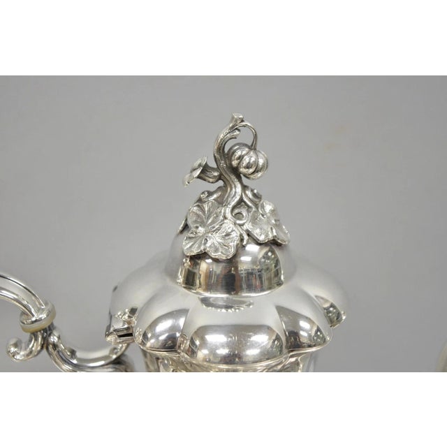 Vintage Reed & Barton Winthrop Shield 1795 E Silver Plated Tea Set - 6 Pc Set For Sale In Philadelphia - Image 6 of 18