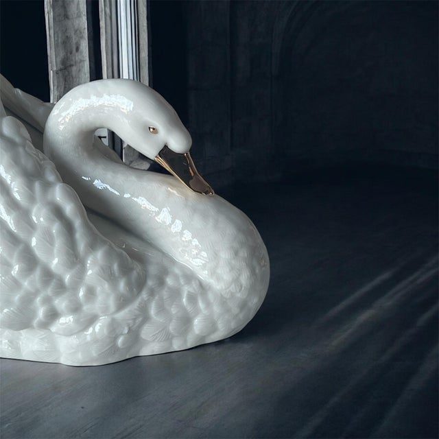 Ceramic Vintage Lenox “The Graceful Swan” Porcelain Figurine | White Swan Home Décor For Sale - Image 7 of 13