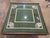 Bespoke 1975 Custom Needlepoint & Oak Pedestal Game Table With Matching Cover For Sale - Image 4 of 15