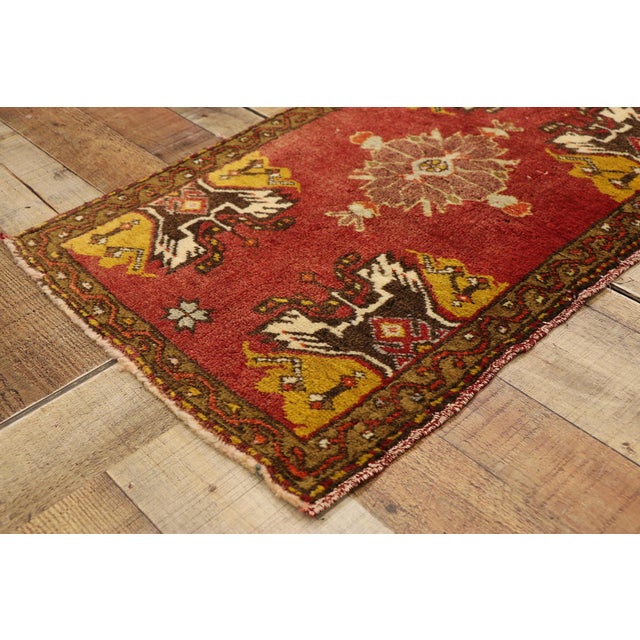 Vintage Turkish Yastik Rug - 01'07 X 02'06 For Sale In Dallas - Image 6 of 8