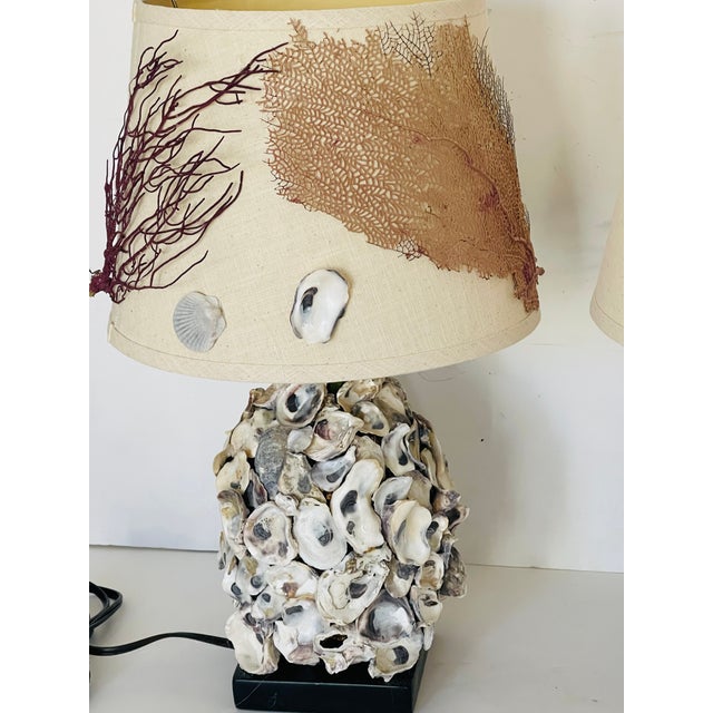 1970s Grotto Marine World Sea Shell Amethyst Ammonite Table Lamps - a Pair For Sale In Miami - Image 6 of 10