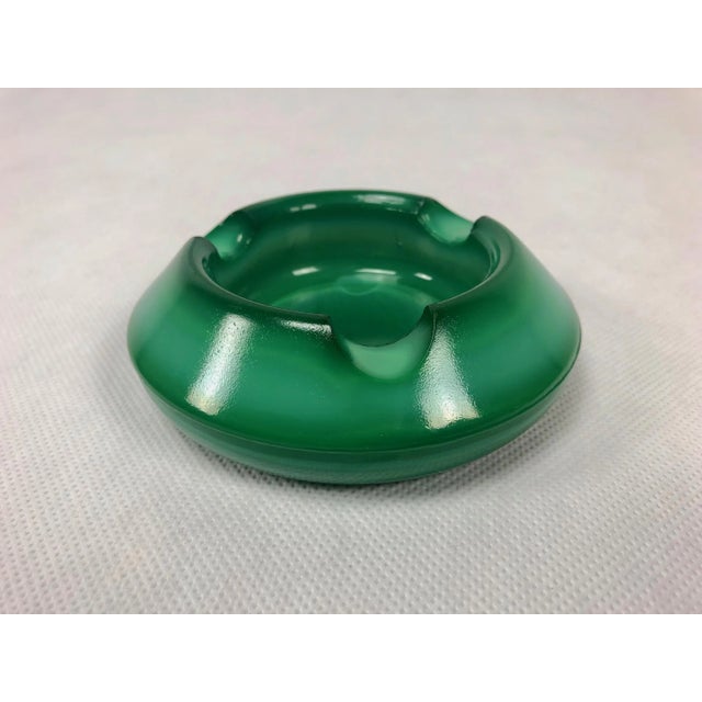 Bohemian Malachite Ashtray from Jablonec Glassworks, 1960s For Sale - Image 4 of 8