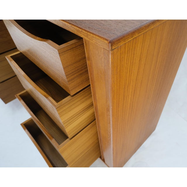 Tambour Doors 12 Deep Drawers 3 Shelves Danish Teak Mid-Century Modern Credenza For Sale - Image 14 of 18