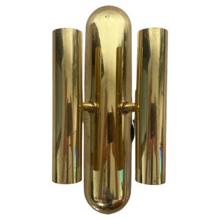 Mid-Century Brass Wall Lamp, 1970s For Sale