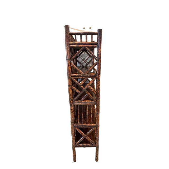 Antique Tortoiseshell Bamboo Etagere Book Shelf For Sale In Los Angeles - Image 6 of 6