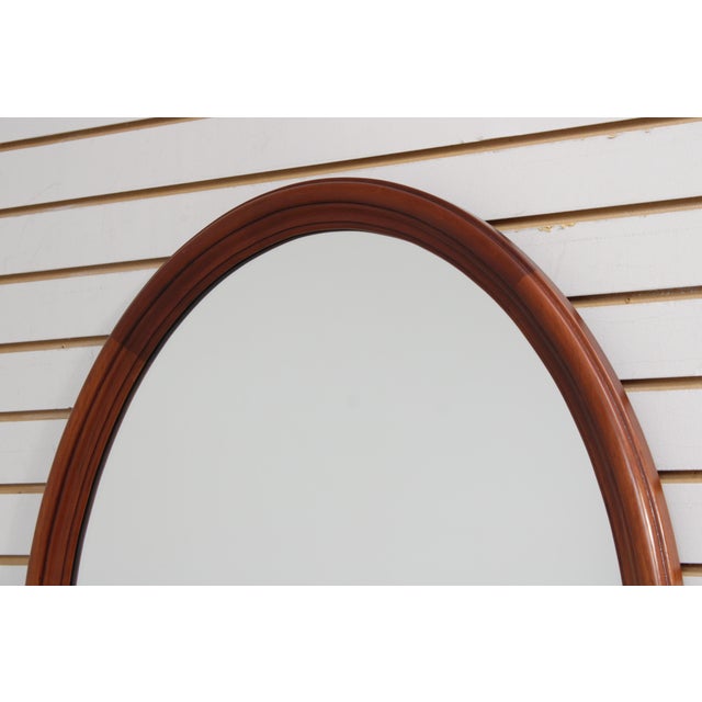 Traditional Henkel Harris Cherry Oval Wall Mirror For Sale - Image 3 of 12