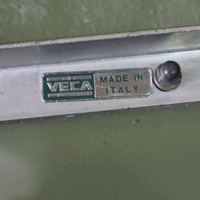 Glass Round Green Nile Mirror from Veca, Italy, 1970s For Sale - Image 7 of 8