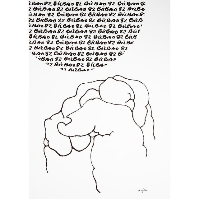 Eduardo chillida (1924-2002) world cup: bilbao 1982 original lithograph poster signed in the plate on poster paper 60 x 95...