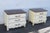 French Carved Large Bombay Painted 2 Tone Nightstands Bedside Tables a Pair 5822 For Sale - Image 11 of 12