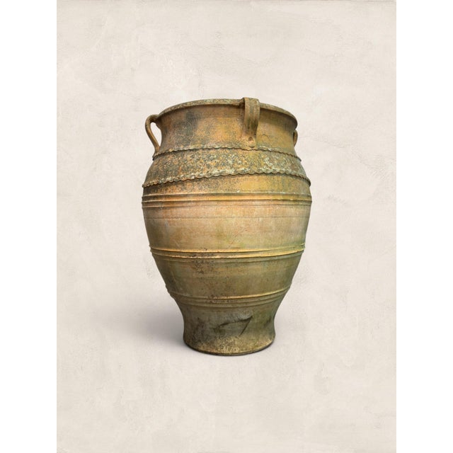 Late 19th Century X Large (32" H) Antique Greek Terracotta Pithari Olive Jar For Sale - Image 4 of 6