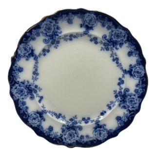 Late 19th Century Myott,Son & Co. Blue & White Plate For Sale