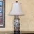 Vintage Chinese Famille Verte style porcelain table lamp featuring beautifully hand-painted birds, peonies, butterflies,...