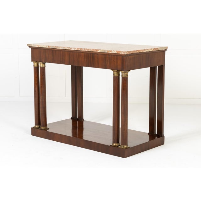 19th Century Italian Mahogany Console Tables, Set of 2 For Sale - Image 10 of 15