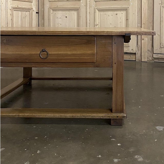 19th Century Rustic Country French Fruitwood Coffee Table For Sale - Image 11 of 14