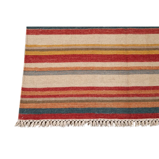 21st Century Modern Kilim Rug 6 '6'' X 9' 4''. For Sale - Image 9 of 13
