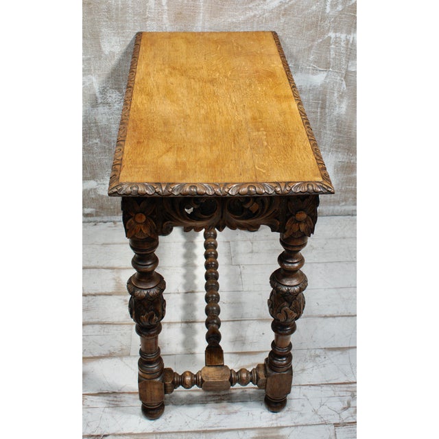 Victorian Oak Hall Table, 1890s For Sale - Image 6 of 10