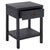 Wood Apis Raffia 1 Drawer 1 Shelf Accent Table in Navy For Sale - Image 7 of 9