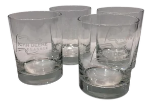 "John Deer Classic" Etched Crystal Glasses - Set of 4