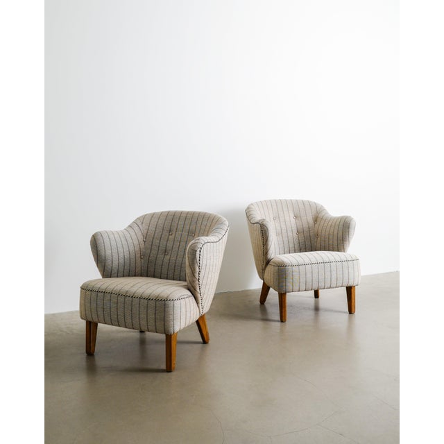 Asko Mid-Century Modern Danish Armchairs by Flemming Lassen for Asko, 1950s, Set of 2 For Sale - Image 4 of 7