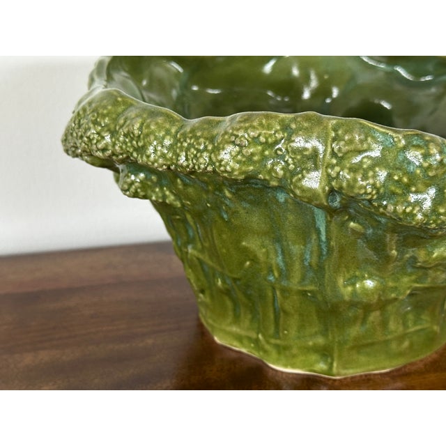 Ceramic Broccoli Shaped Studio Art Pottery Bowl For Sale - Image 7 of 15