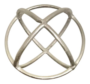 Silvertone Round Decorative Object / Paperweight