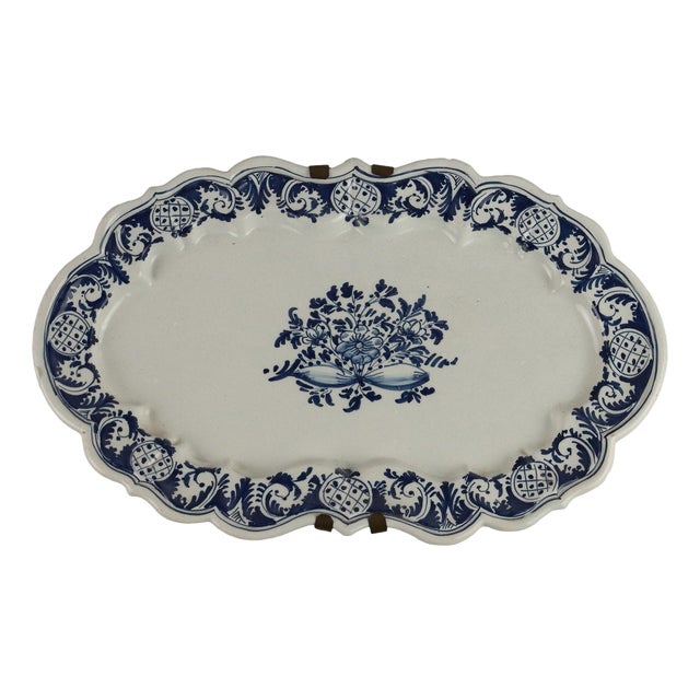Oval Majolica Tray For Sale