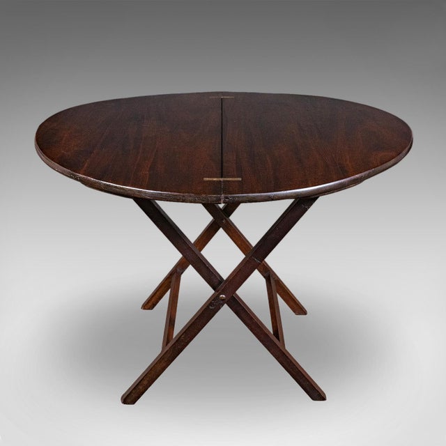 1900 - 1909 Antique Kitchen Garden Table, English, Folding, Coaching, Occasional, Edwardian For Sale - Image 5 of 12
