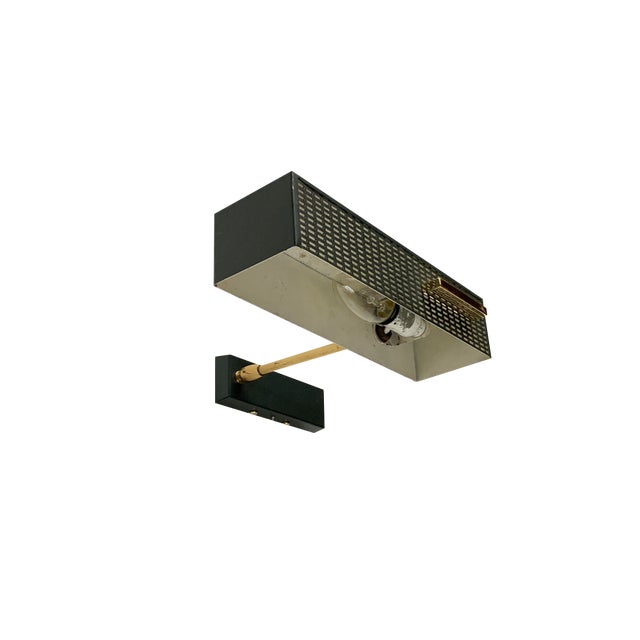 Mid-Century German Minimalist Perforated Wall Lamp, 1960s For Sale