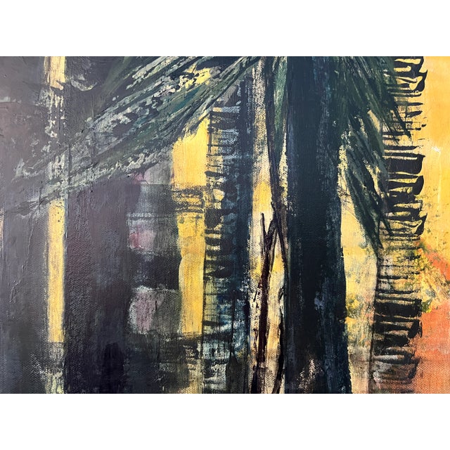 “Where the Birds Sing" Contemporary Impressionist Landscape With Trees in Black and Yellow by Mill Valley Artist Mary Anne McKernie For Sale - Image 9 of 9