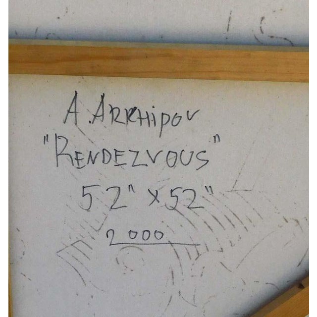 Impressionist Anton Arkhipov "Rendezvous" 2002 Original Hand Signed Painting For Sale - Image 3 of 8