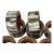 Vintage 8 pcs abalone shell napkin rings.