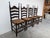 Wood Vintage French Country Style Oak Ladder Back Rush Seat Dining Chairs – Set of 4 For Sale - Image 7 of 18
