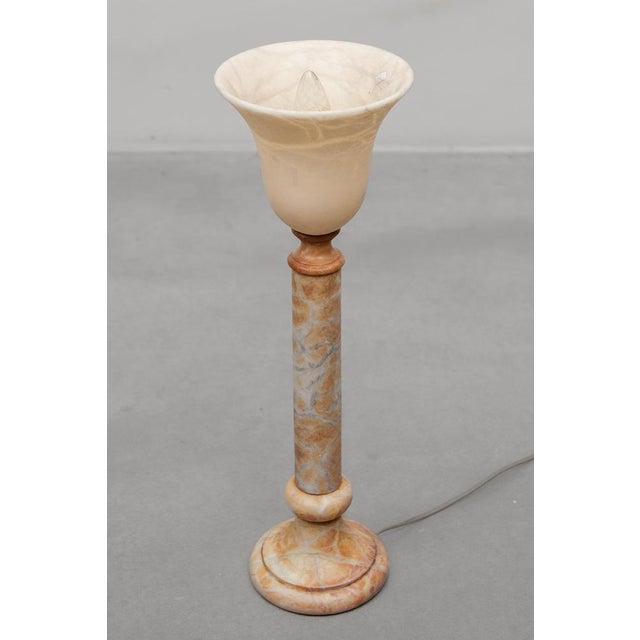 Vintage Alabaster Table Lamp, 1970s For Sale - Image 3 of 9