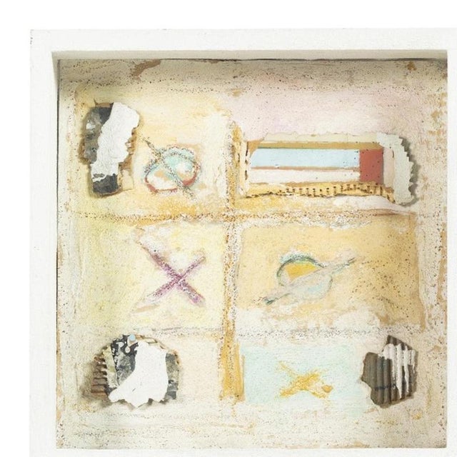 Painting - Rui Aguiar. "Still the game of rooster", sanded acrylic on cardboard applied to wood. Signed and dated 1986....