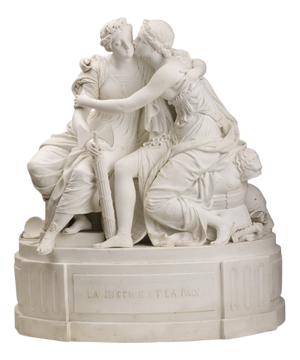 Justice and Peace Terre de Lorraine Group, Late 1700s, Unglazed Ceramic