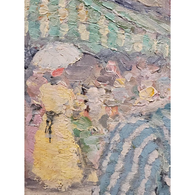 Textile Charles Vignon - Young Parisian Beauty in a Pink Hat For Sale - Image 7 of 12