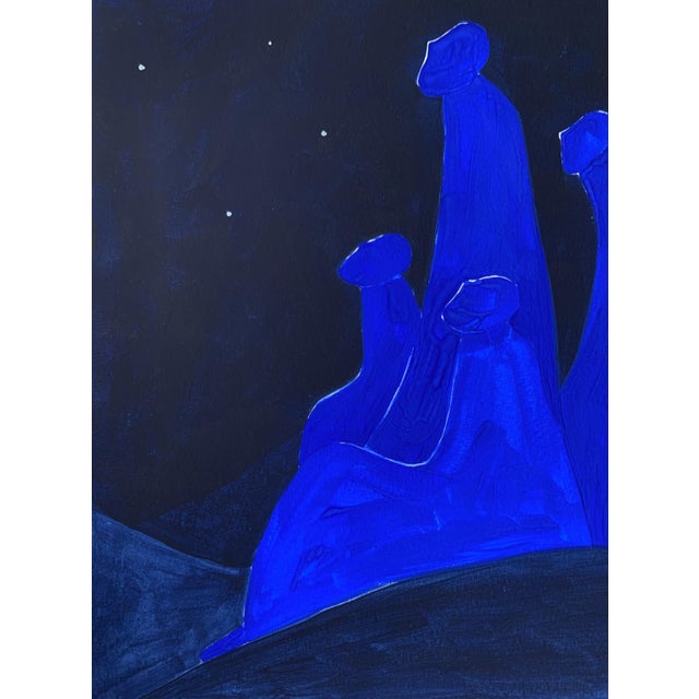 Waleria Matelska, Starry Night, 2024, Acrylic on Paper For Sale - Image 4 of 6