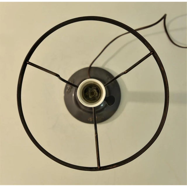 Copper Swedish Grace Copper and Glass Table Lamp, Sweden, 1920s For Sale - Image 8 of 13